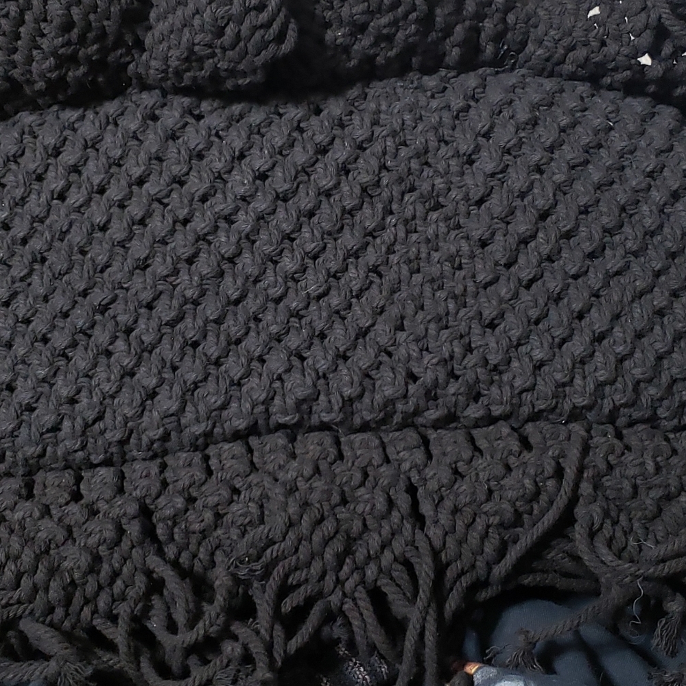 Volcom NWT Road Tripper Crochet Tote Black - Picture 7 of 12